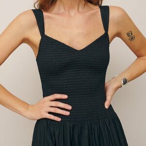 NWT Reformation Sariah smocked organic cotton midi dress size 4 brand new unworn